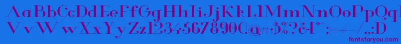 GlamorExtended Font – Purple Fonts on Blue Background