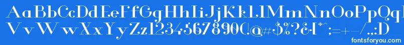 GlamorExtended Font – White Fonts on Blue Background