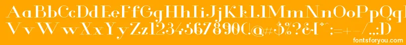 GlamorExtended Font – White Fonts on Orange Background