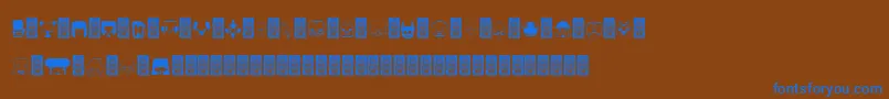 Шрифт Bubbledcoxy – синие шрифты на коричневом фоне