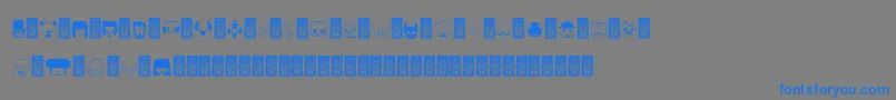 Bubbledcoxy Font – Blue Fonts on Gray Background