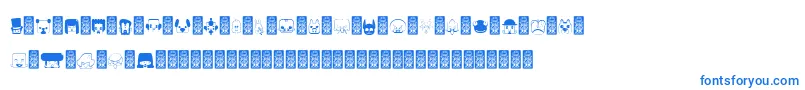 Więcej informacji o czcionce Bubbledcoxy Czcionka Bubbledcoxy – niebieskie czcionki