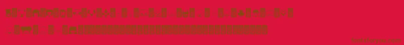 Bubbledcoxy Font – Brown Fonts on Red Background