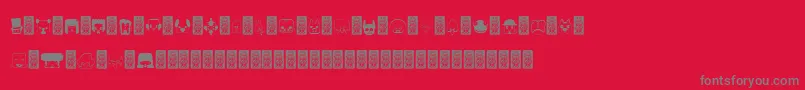 Bubbledcoxy Font – Gray Fonts on Red Background