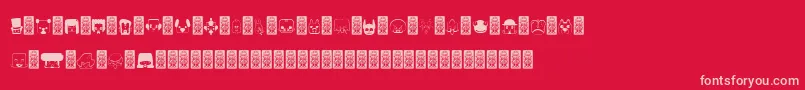 フォントBubbledcoxy – 赤い背景にピンクのフォント