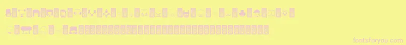 Więcej informacji o czcionce Bubbledcoxy Czcionka Bubbledcoxy – różowe czcionki na żółtym tle