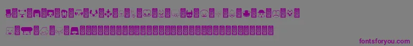 Bubbledcoxy Font – Purple Fonts on Gray Background