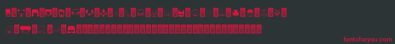 Bubbledcoxy-Schriftart – Rote Schriften auf schwarzem Hintergrund