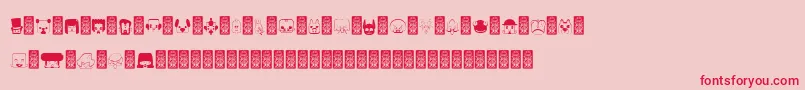 Bubbledcoxy-Schriftart – Rote Schriften auf rosa Hintergrund