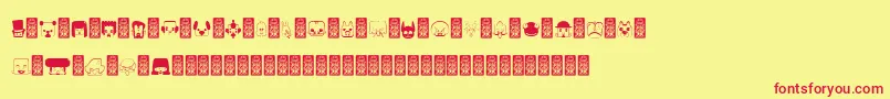 Bubbledcoxy Font – Red Fonts on Yellow Background