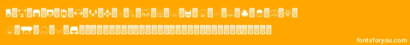 Bubbledcoxy-Schriftart – Weiße Schriften auf orangefarbenem Hintergrund