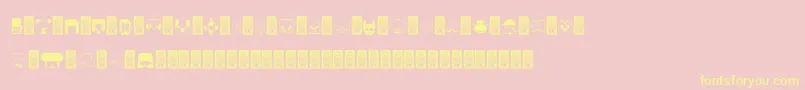 Bubbledcoxy Font – Yellow Fonts on Pink Background