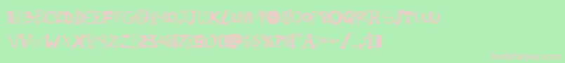 Psychobutcher Font – Pink Fonts on Green Background