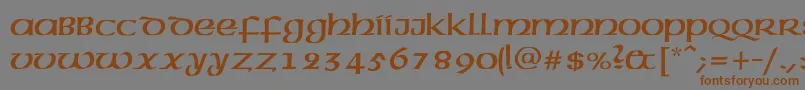 Шрифт Nickel – коричневые шрифты на сером фоне