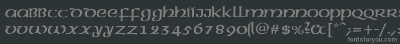 フォントNickel – 黒い背景に灰色の文字