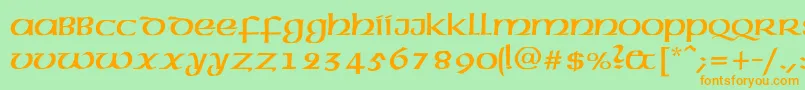 Nickel Font – Orange Fonts on Green Background