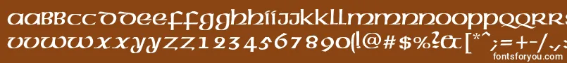 Шрифт Nickel – белые шрифты на коричневом фоне