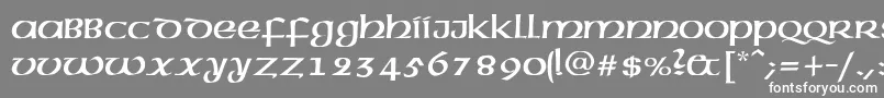 フォントNickel – 灰色の背景に白い文字