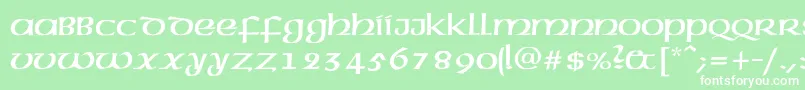 フォントNickel – 緑の背景に白い文字