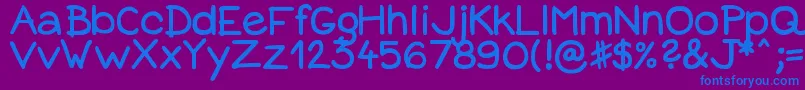 DjbBabyBumpBold Font – Blue Fonts on Purple Background