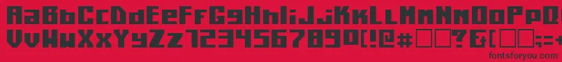 Kiloton3 Font – Black Fonts on Red Background