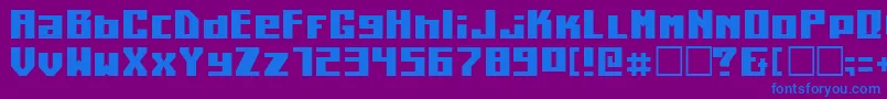 Kiloton3 Font – Blue Fonts on Purple Background