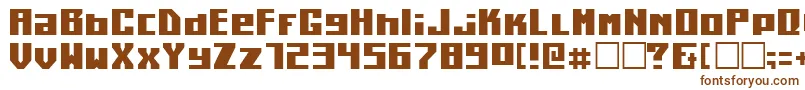 フォントKiloton3 – 白い背景に茶色のフォント