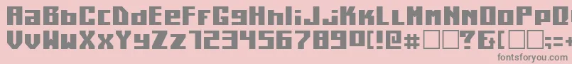 フォントKiloton3 – ピンクの背景に灰色の文字