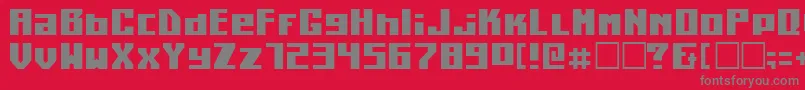 Kiloton3 Font – Gray Fonts on Red Background