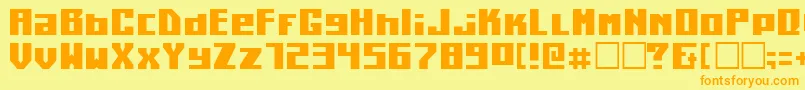 Kiloton3 Font – Orange Fonts on Yellow Background