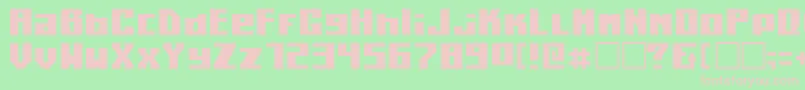 Kiloton3 Font – Pink Fonts on Green Background