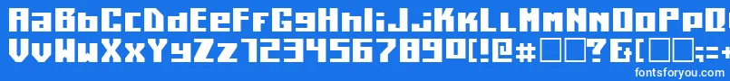 フォントKiloton3 – 青い背景に白い文字