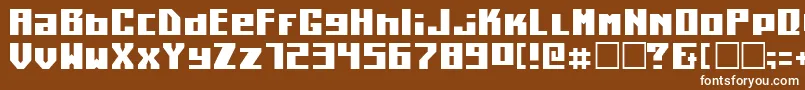 フォントKiloton3 – 茶色の背景に白い文字