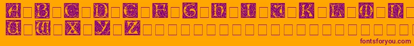 IlluminationessidisplaycapsMedium Font – Purple Fonts on Orange Background