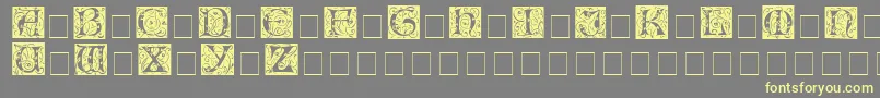 IlluminationessidisplaycapsMedium Font – Yellow Fonts on Gray Background