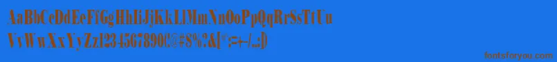 Шрифт BodidlyCondensed – коричневые шрифты на синем фоне