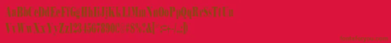 BodidlyCondensed Font – Brown Fonts on Red Background
