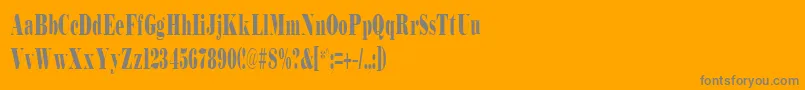 BodidlyCondensed Font – Gray Fonts on Orange Background