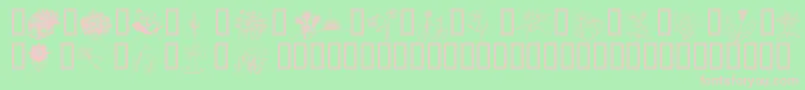 Wmflowers2 Font – Pink Fonts on Green Background