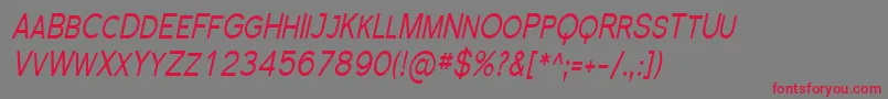 Florsn28 Font – Red Fonts on Gray Background