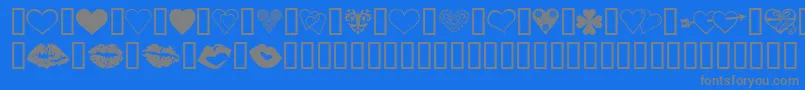 Шрифт LuvNKisses – серые шрифты на синем фоне
