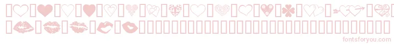 Шрифт LuvNKisses – розовые шрифты на белом фоне