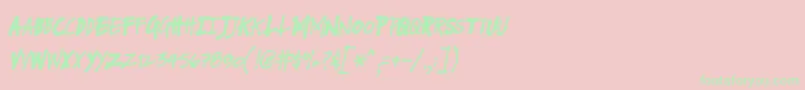 FuseNormalItalic Font – Green Fonts on Pink Background