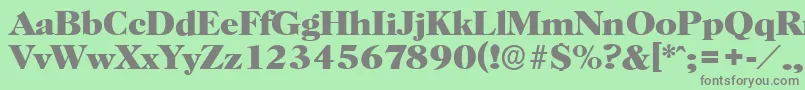 フォントHorshamserialXboldRegular – 緑の背景に灰色の文字