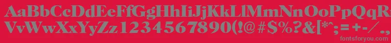 HorshamserialXboldRegular Font – Gray Fonts on Red Background