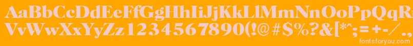 HorshamserialXboldRegular Font – Pink Fonts on Orange Background