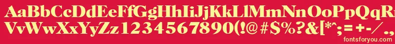 HorshamserialXboldRegular Font – Yellow Fonts on Red Background