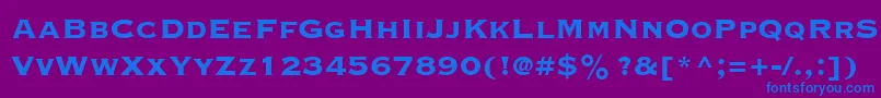 CopperplateGothicLtThirtyThreeBc Font – Blue Fonts on Purple Background
