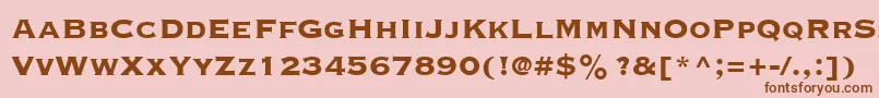 CopperplateGothicLtThirtyThreeBc Font – Brown Fonts on Pink Background