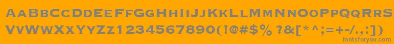 CopperplateGothicLtThirtyThreeBc Font – Gray Fonts on Orange Background